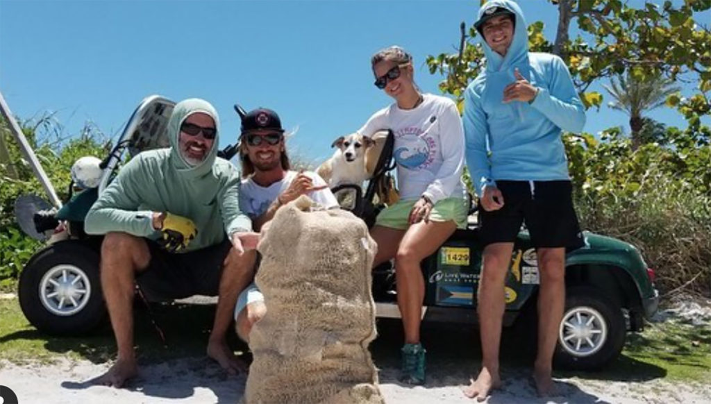 Founded by Key Biscayne residents Manny Rionda, Nancy Davis and James Duncan, #FillABag installs Fill A Bag Stations designed to empower people to turn daily walks into meaningful beach cleanups.