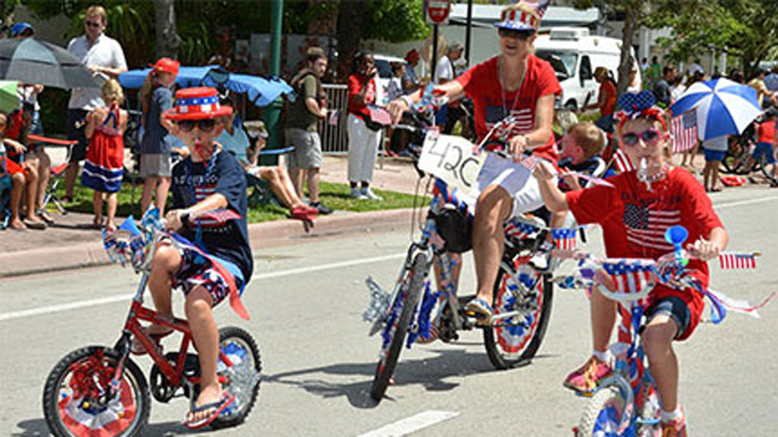 Fourth of July Parade on Crandon Boulevard Key Biscayne Community