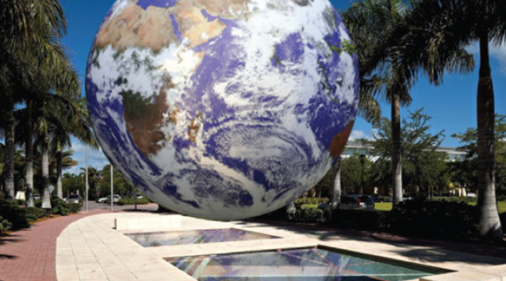 The Gaia art installation at the Key Biscayne Monaco Reflection Pools.