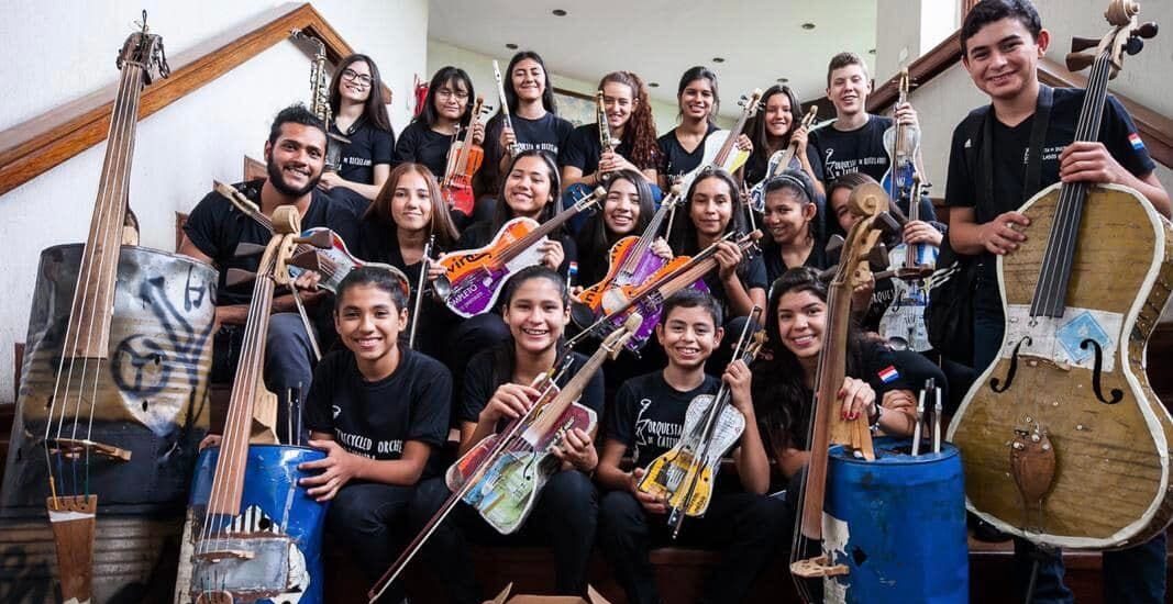 Student musicians of the Recycled Orchestra of Cateura